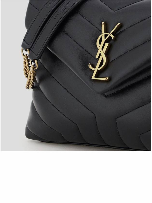 Bronze Monogram Loulou Matelasse Y Leather Small Shoulder Bag Black - SAINT LAURENT - BALAAN 9