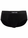 Men's Cotton Logo Waistband Briefs 2 Pack Black - TOM FORD - BALAAN 3