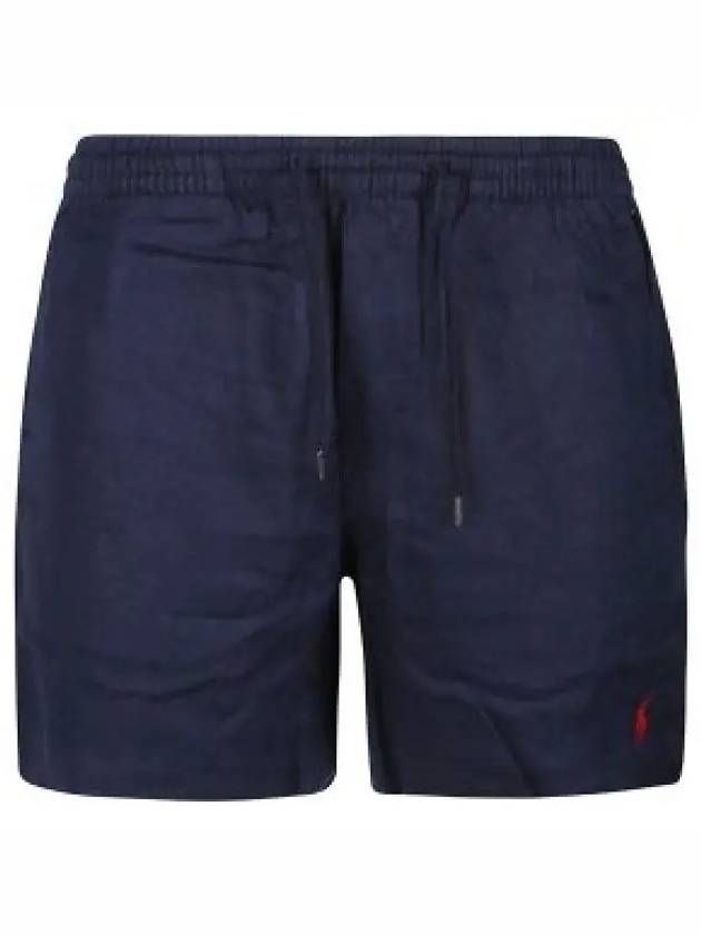 Embroidered Pony Logo Prepster Linen Shorts Black - POLO RALPH LAUREN - BALAAN 2