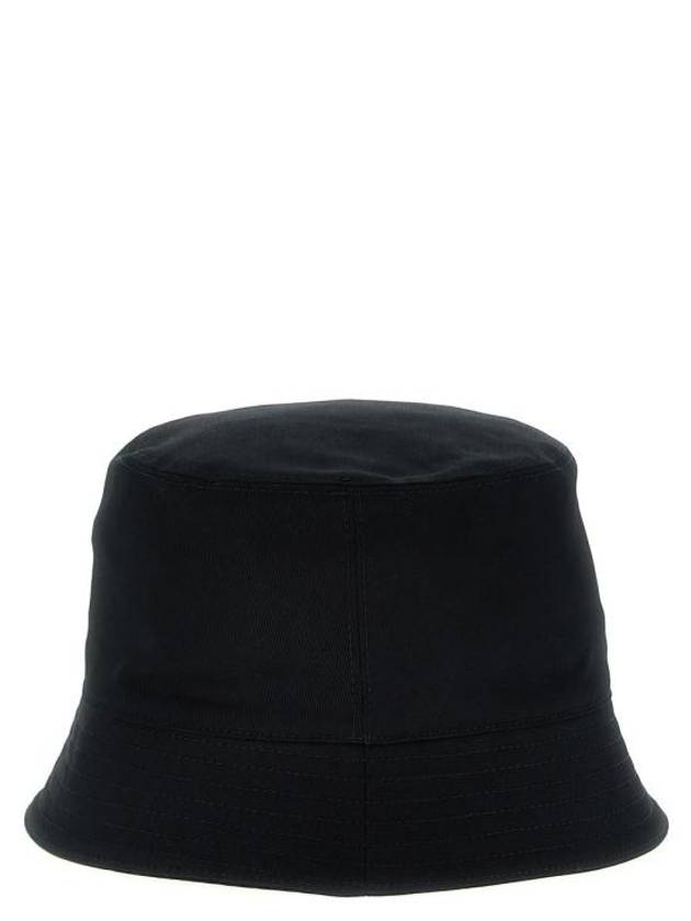 Embroidered Logo Cotton Bucket Hat Black - MARNI - BALAAN 4