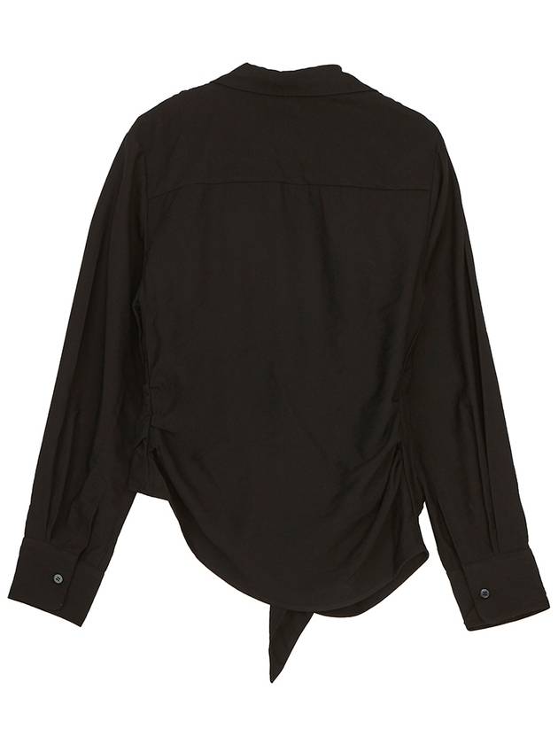 Le Chemise Bahia Tied Sash Shirt Black - JACQUEMUS - BALAAN 3