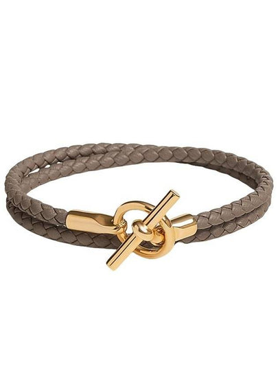 Glenan Double Tour Bracelet Gold Etoupe - HERMES - BALAAN 2