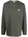 Logo Long Sleeve T-Shirt Olive - MONCLER - BALAAN 3