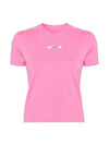 Jacquemus Women s Gross Grain Logo T shirt Pink 24E241JS1332031 430 - JACQUEMUS - BALAAN 2