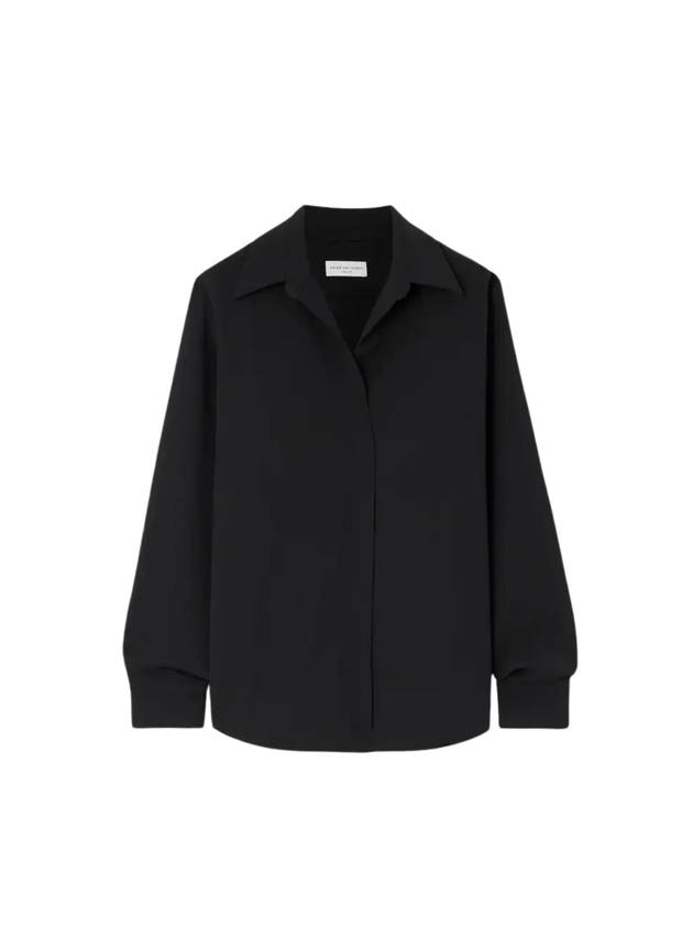 Filmato Button Cuff Silk Long Sleeve Shirt Black - MAX MARA - BALAAN 1