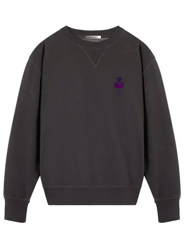 Mike Velvet Logo Sweatshirt Faded Night - ISABEL MARANT - BALAAN 2