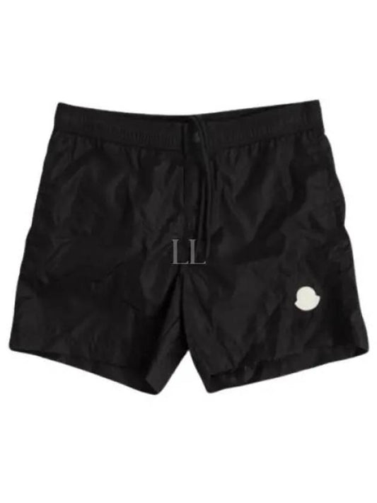 Men's Logo Nylon Swim Shorts Black - MONCLER - BALAAN 2