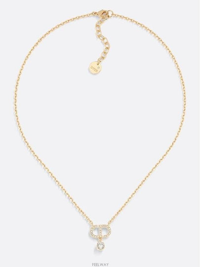 Petit CD Crystals Necklace Gold - DIOR - BALAAN 2