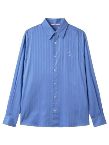 striped shirt cornflower blue - ACNE STUDIOS - BALAAN 1