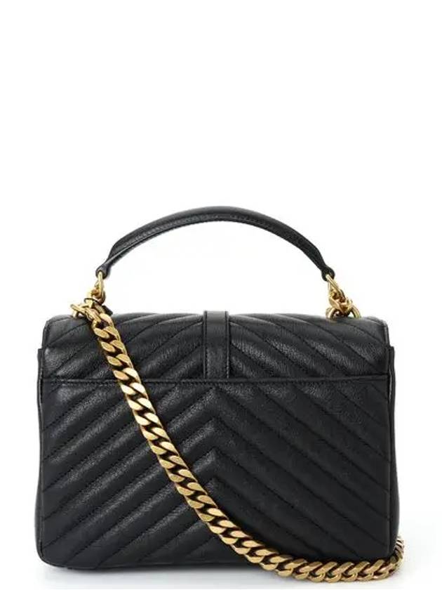 College Medium in Quilted Leather Shoulder Bag Black - SAINT LAURENT - BALAAN 4