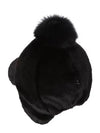 Fur Bell Earmuff Cap 8623LXAFBLACK - BLACK&WHITE - BALAAN 3