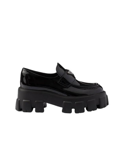 Monolith Patent Leather Loafers Black - PRADA - BALAAN 2