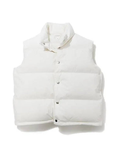 Button Padded Cotton Vest White - BOTTEGA VENETA - BALAAN 1