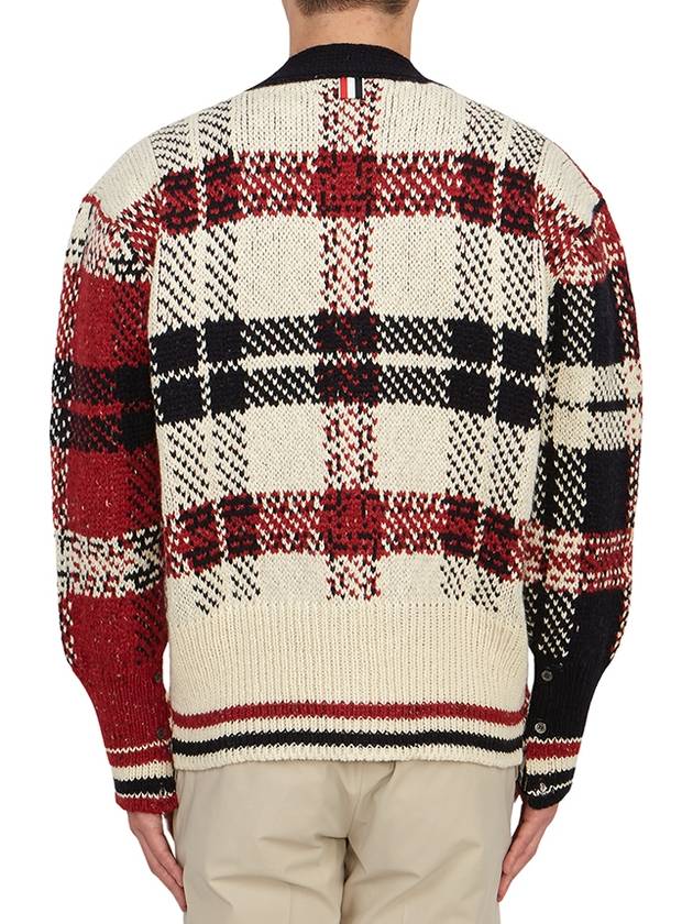 Donegal Tartan Check Cardigan - THOM BROWNE - BALAAN 6