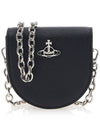 Saffiano Nano Saddle Shoulder Bag Black - VIVIENNE WESTWOOD - BALAAN 2