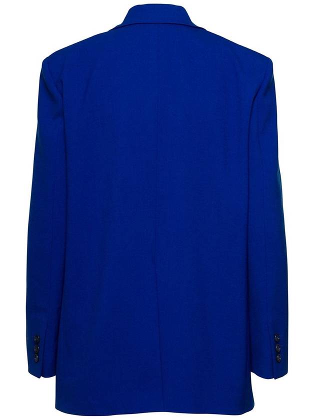 'Guia' Oversized Electric Blue Single-Breasted Jacket In Viscose Blend Woman - ANDAMANE - BALAAN 2