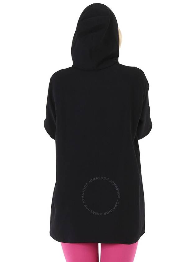 Burberry Monogram Motif Viscose Oversized Hooded Top, Brand Size 2 (US Size 0) - BURBERRY - BALAAN 3