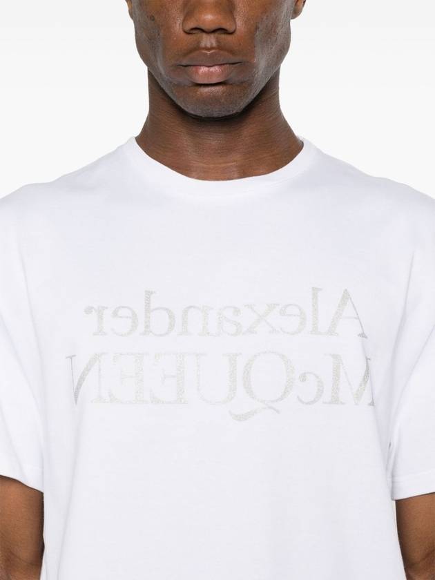 ALEXANDER MCQUEEN T-SHIRT REFLECTED LOGO PRINT - ALEXANDER MCQUEEN - BALAAN 5