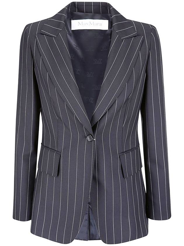 Galosce Pinstripe Blazer Jacket Black - MAX MARA - BALAAN 2