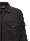 Logo Patch Zip Up Jacket Black - STONE ISLAND - BALAAN 4