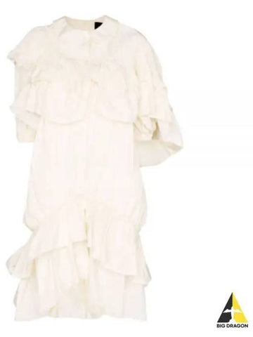 Simone Rocha Ruffle Collar One Piece Cream 50870469 - SIMONE ROCHA - BALAAN 1