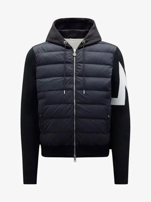 Padded Hooded Jacket Black - MONCLER - BALAAN 2