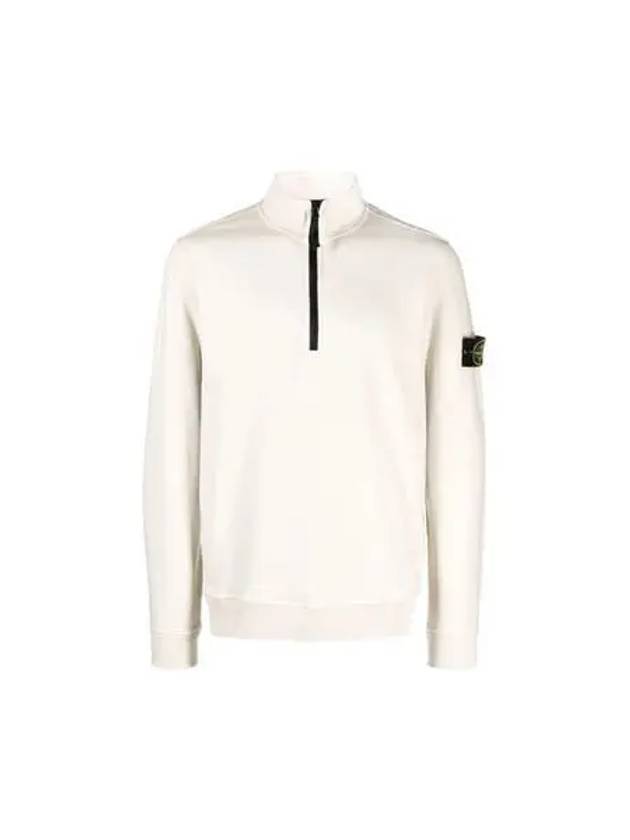 Brushed Cotton Half Zip-Up Sweatshirt Plaster - STONE ISLAND - BALAAN 2