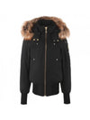 Gold Series Red Fur Bomber Jacket Black - MOOSE KNUCKLES - BALAAN 1