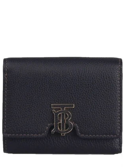 Monogram Motif Grainy Leather Folding Wallet Black - BURBERRY - BALAAN 2