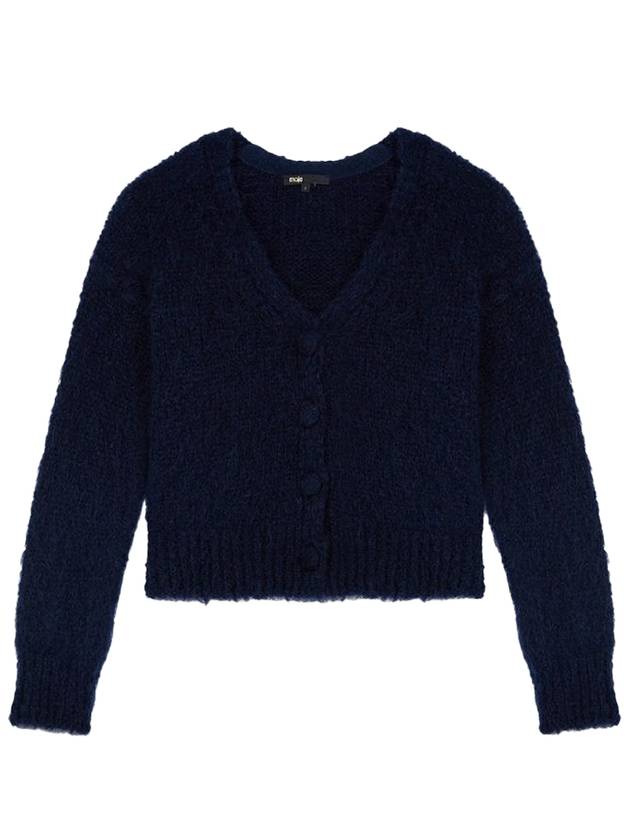 Women's Mohair Cardigan Navy - MAJE - BALAAN 1