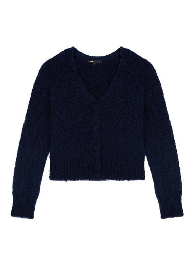 Women's Mohair Cardigan Navy - MAJE - BALAAN 1