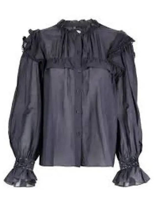 Gila Teddy Lace Shirt Faded Night HT237522A039E30FN - ISABEL MARANT - BALAAN 1