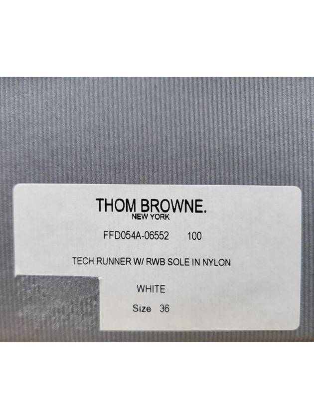 Thom Women Browne Nylon Tech Runner Low Top Sneakers Grey White - THOM BROWNE - BALAAN 8