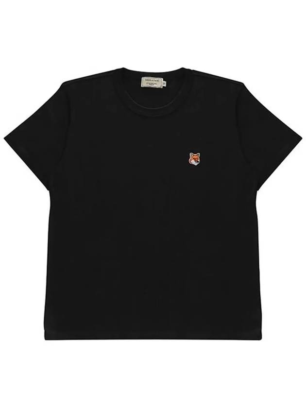 Fox Head Patch Regular Short Sleeve T-Shirt Black - MAISON KITSUNE - BALAAN 6