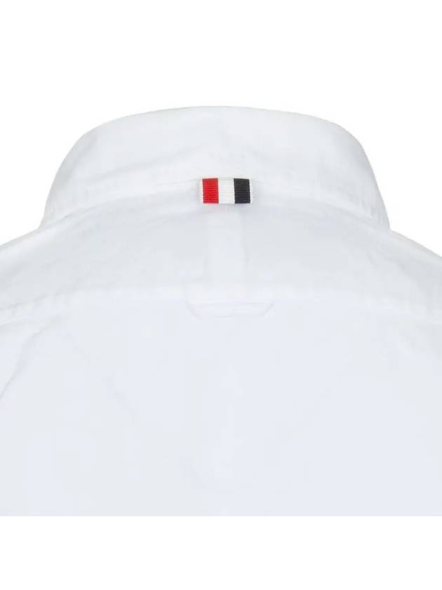 Men's Logo Patch Classic Cotton Long-Sleeve Shirt White - THOM BROWNE - BALAAN 5