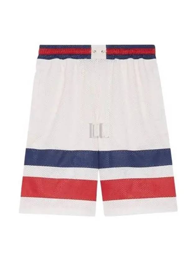 GG Mesh Bermuda Shorts Off White - GUCCI - BALAAN 2