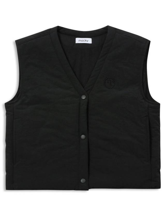 Vest Cardigan V Padded Crop Vest Black MCFW23VT 2BK - MACKY - BALAAN 2