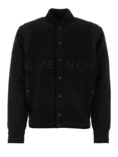 Embroidery Logo Wool Bomber Jacket Black - GIVENCHY - BALAAN 2