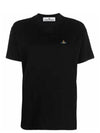 Chest ORB Logo Short Sleeve T-Shirt Black - VIVIENNE WESTWOOD - BALAAN 2