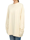 Crew Neck Long Sleeve Sweatshirt Chalk - LEMAIRE - BALAAN 3