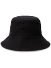 Thais Embroidered Logo Pocket Cotton Canvas Bucket Hat Black - A.P.C. - BALAAN 4