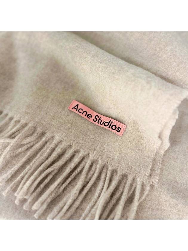 Wool Fringe Scarf Oatmeal Melange - ACNE STUDIOS - BALAAN 5