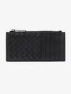 Intrecciato Zipper Card Wallet Black - BOTTEGA VENETA - BALAAN 2