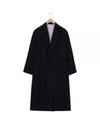 Women's Cotton Maxi Double-Breasted Coat Black - LEMAIRE - BALAAN 2