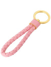 Intrecciato Lambskin Key Holder Pink - BOTTEGA VENETA - BALAAN 5