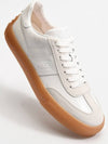 Round Toe Leather Low Top Sneakers White - TOD'S - BALAAN 2