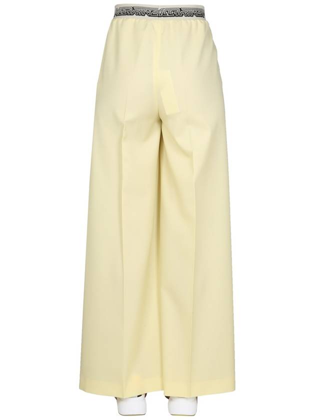 Women's Logo Tape Wide Pants Yellow - STELLA MCCARTNEY - BALAAN 5