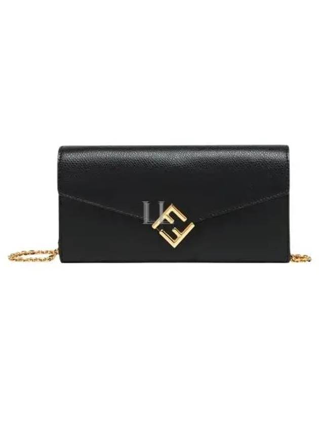 FF Diamond Continental Chain Long Wallet Black - FENDI - BALAAN 2