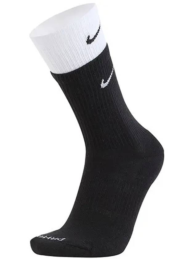 Everyday Plus Double Crew Socks White Black - NIKE - BALAAN 2