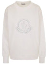 8G00040 899TR 033 Women s Crystal Logo Sweatshirt - MONCLER - BALAAN 2